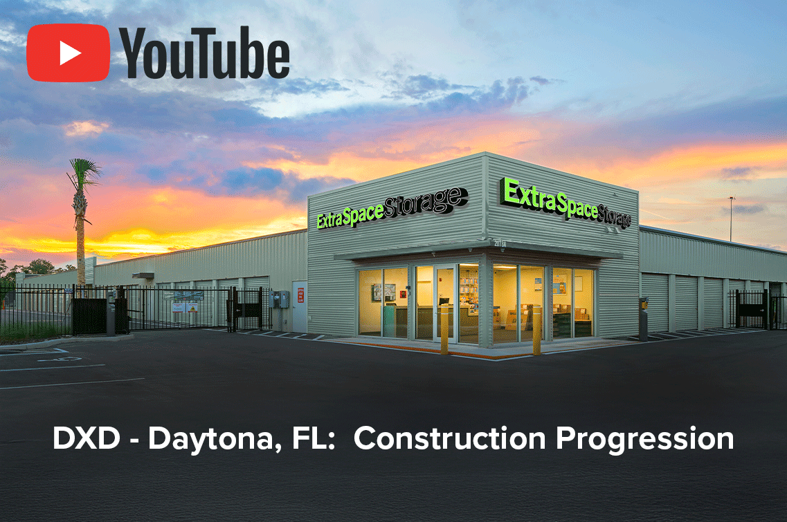 Image{width=1137,height=755,url='https://8488932.fs1.hubspotusercontent-na1.net/hubfs/8488932/DaytonaGallery-5-YouTube-Thumbnail.png',altText='Photo taken from the front parking lot of DXD Capital's Daytona self storage facility showing the front office branded with Extra Space Storage signage. This image links to the construction progression video on YouTube.',fileId=null}